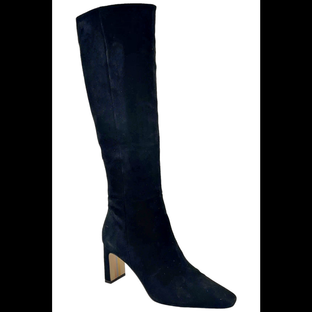 NWT Sam Edelman Women's Sylvia Pointed Toe High Heel Boots Black - WIDE CALF